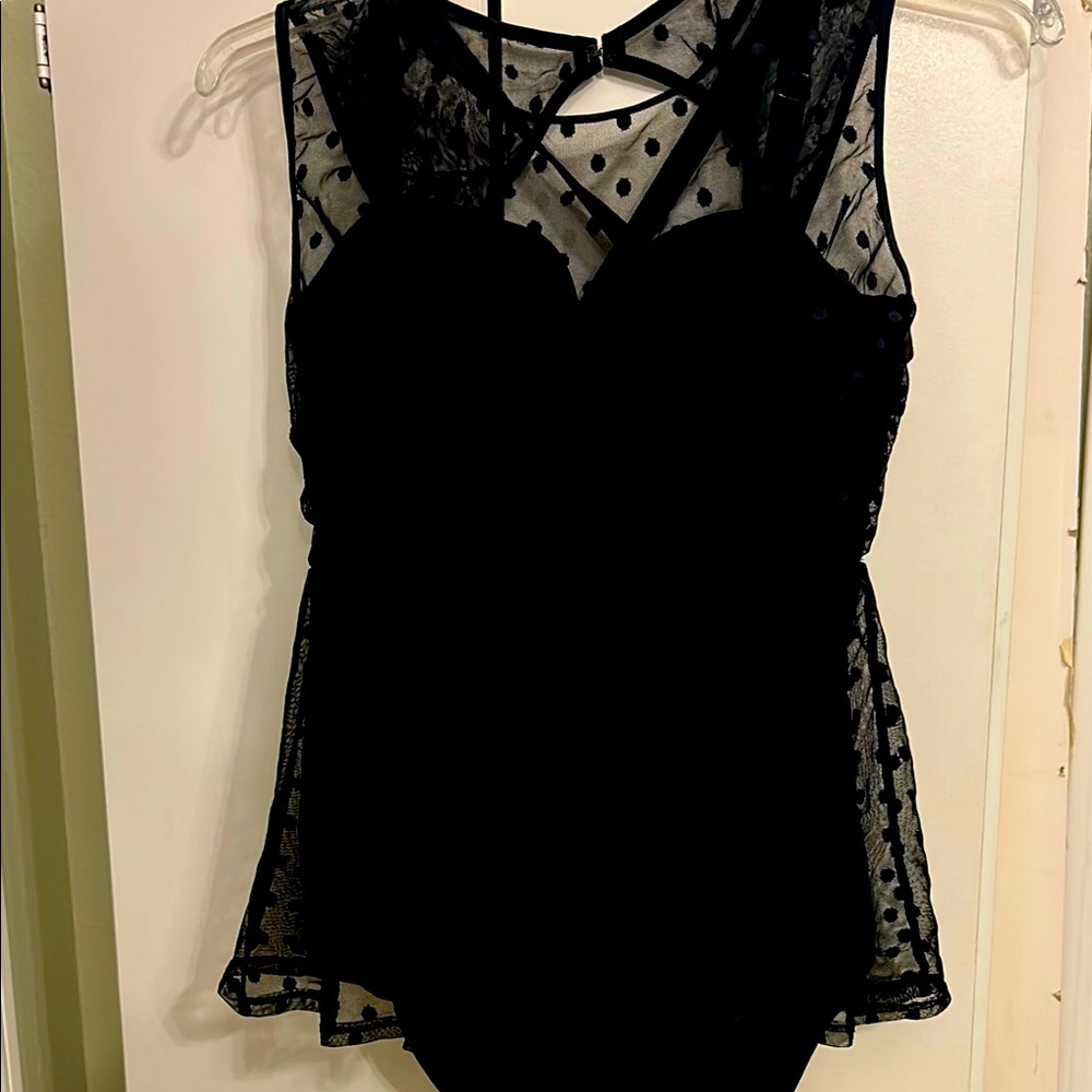 Torrid Black Sheer Bodysuit